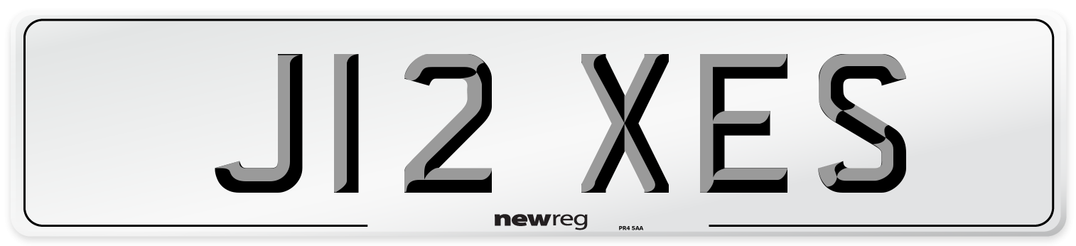 J12 XES Number Plate from New Reg